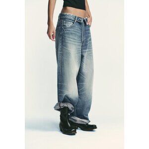 ZARA LEATHER COWBOY ANKLE BOOTS